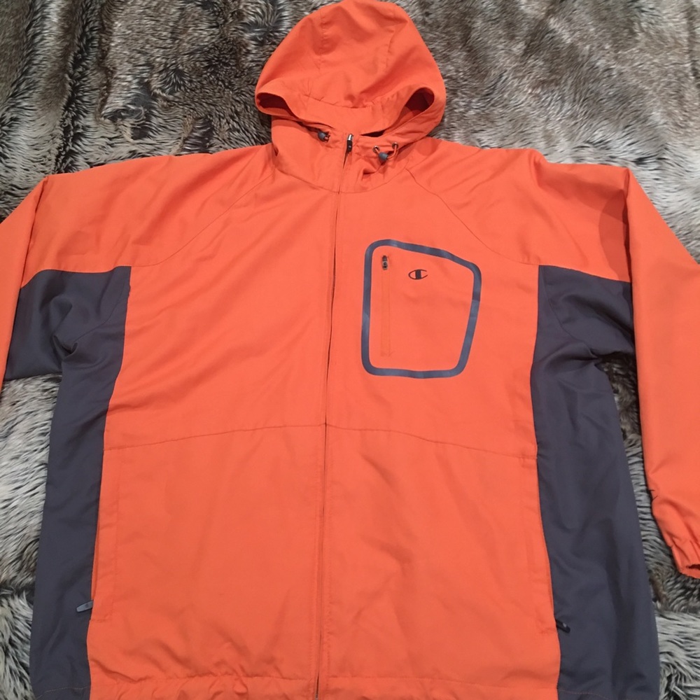 Champion Men’s Soft Shell Zip Up Hooded Jacket with Media Pockets